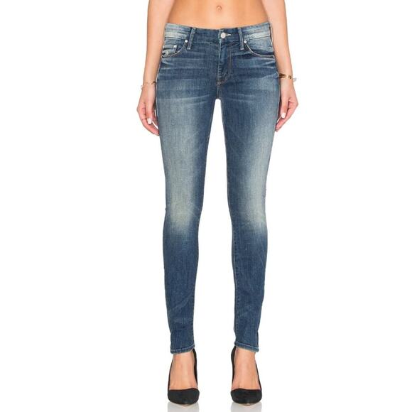Mother NWOT The Looker In Double Trouble Wash Skinny Light Fading Denim Size 25 - Picture 1 of 16